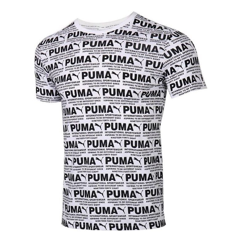 PUMA All Over Printed Logo Tee 'White' 584132-02
