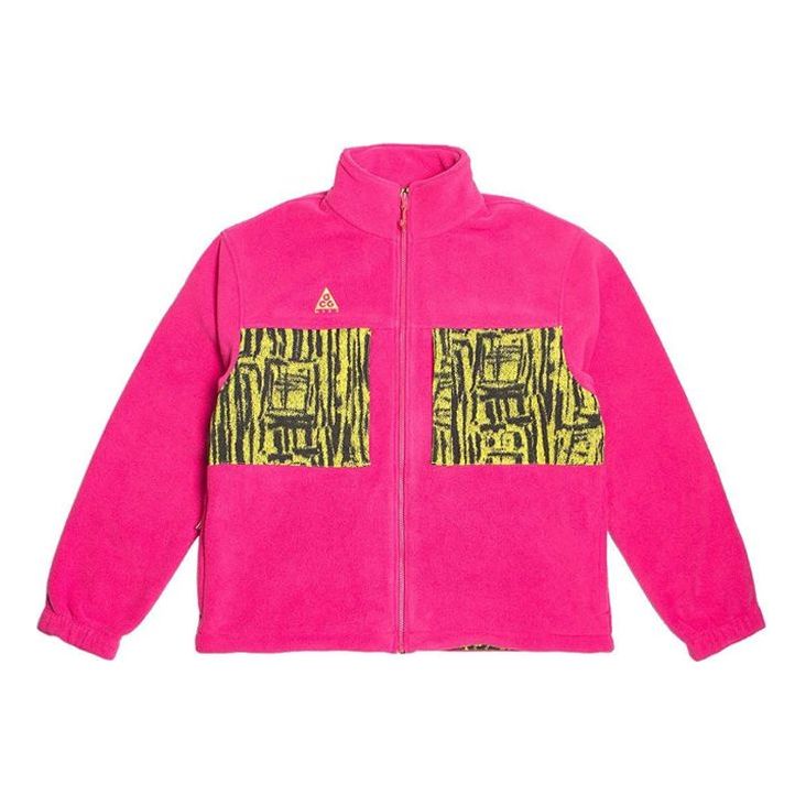 Nike ACG Printing Splicing Jacket Pink Red Pinkred BQ3446-666