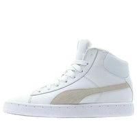 PUMA Mid Leather Fur Lined Cozy Stay Warm Mid-Top Casual Skate Shoes Unisex White Fleece Lined 364977-02