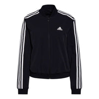(WMNS) adidas Stripe Splicing Sports Training Long Sleeves Jacket Black GS1352