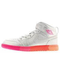 (PS) Air Jordan 1 Mid 'Metallic Silver Pink Crimson' 640737-006