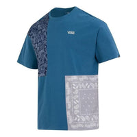 Vans Paisley Patched Short Sleeve Tee 'Blue Black Grey' VN000FRH993