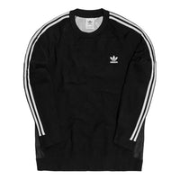 adidas originals 3 Stripes Knit Crew Black White DH5754