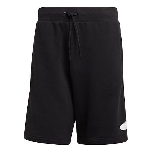 adidas M Fi Short Logo Printing Sports Lacing Loose Shorts Black GM6468