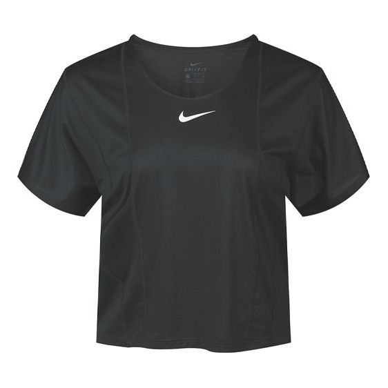 (WMNS) Nike ICON CLASH CITY SLEEK Sports Running Tops Short Sleeve Black CU3033-010