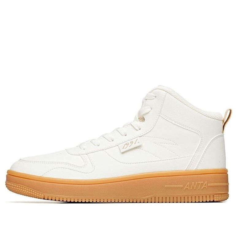 ANTA Skateboarding Series Sneakers High 'White Brown' 912038010-3