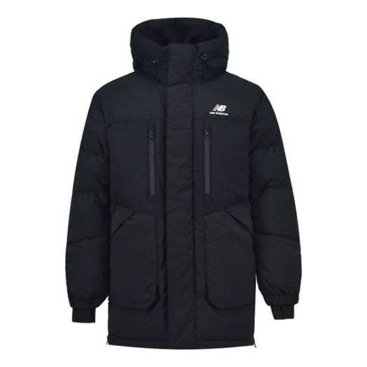New Balance Winter Hooded Thickened Long Down Jacket 'Black' NCNPA43111-BK
