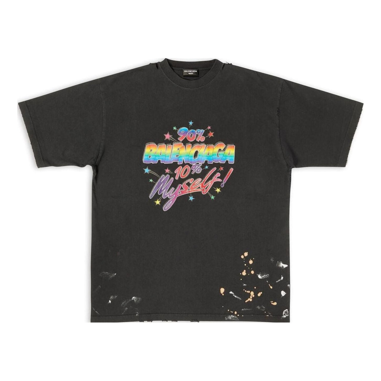 Balenciaga 90/10 T-Shirt Large Fit 'Black' 641675TMVH31055