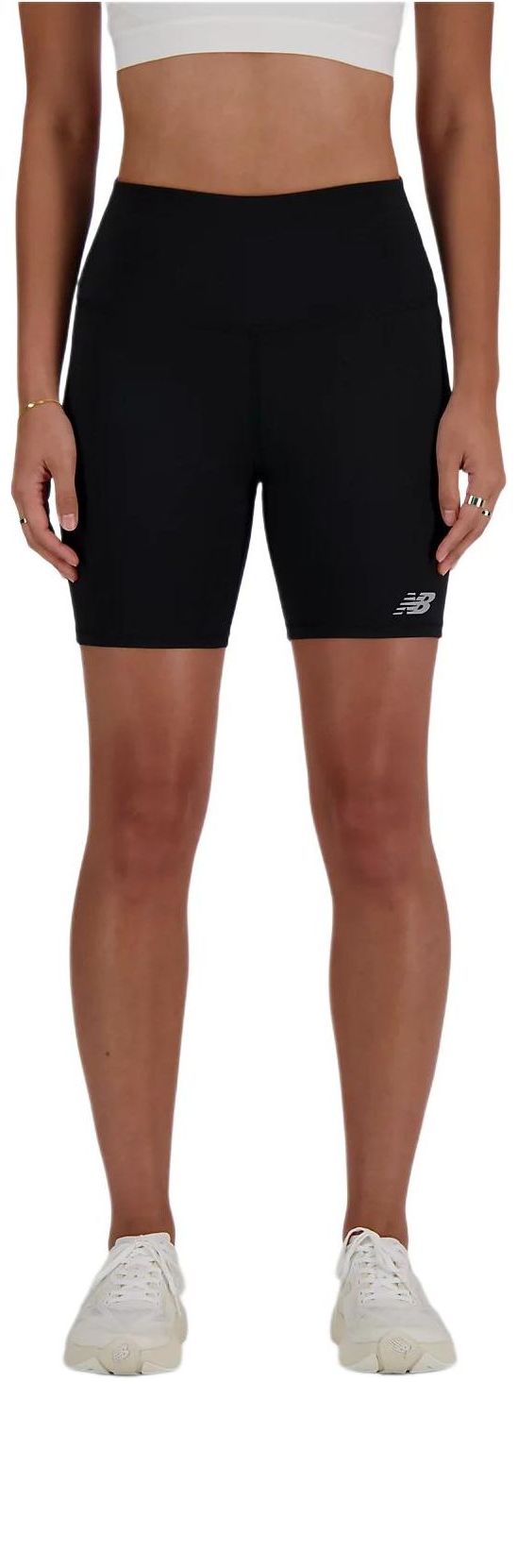 (WMNS) New Balance NB Harmony High Rise Short 6" 'Black' WS41114-BK