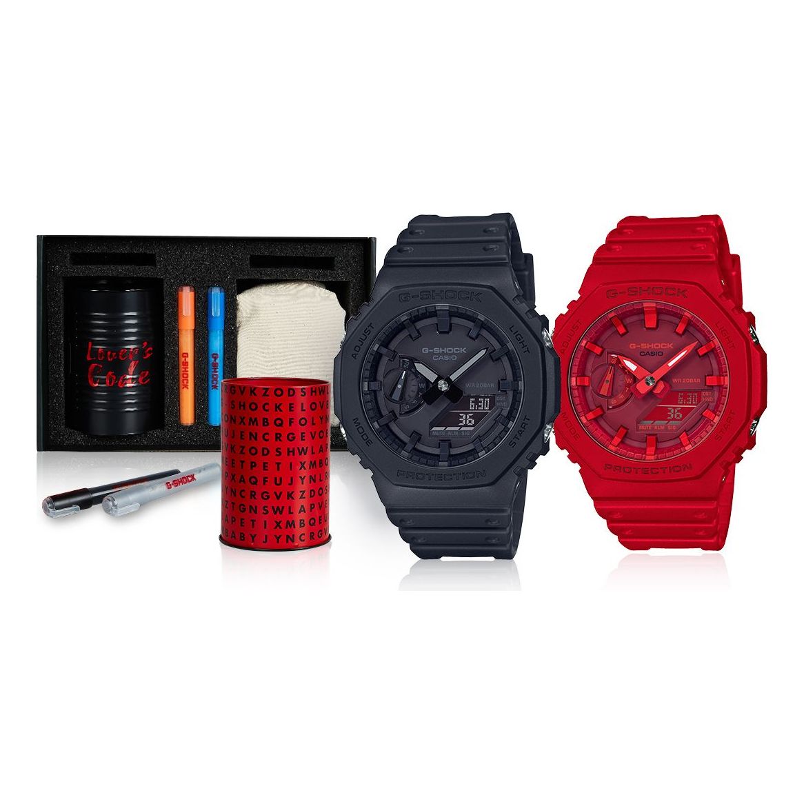 CASIO G-Shock Analog 'Black & Red' LOVERS-TOOLKIT
