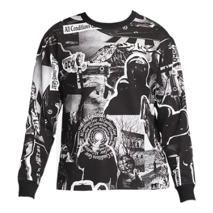 Nike ACG Glacier Long Sleeve Shirt Asia Sizing 'Black White' DJ5801-010