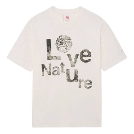 Li-Ning Love Nature Graphic Loose Fit T-shirt 'White' AHSS079-2
