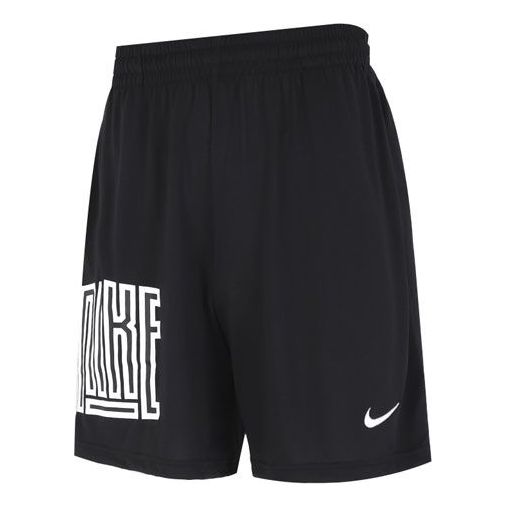 Men's Nike As Nk Df 8in Short Asym Str5 Alphabet Athleisure Casual Sports Woven Shorts Black DH7165-011