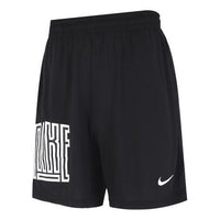 Men's Nike As Nk Df 8in Short Asym Str5 Alphabet Athleisure Casual Sports Woven Shorts Black DH7165-011