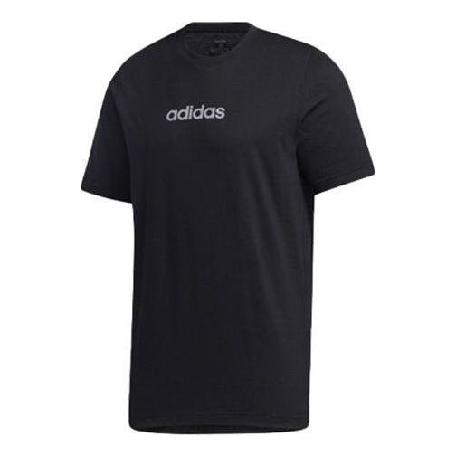 adidas Logo Sports Short-sleeve Tee Men Black GD5438