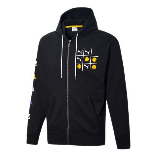 PUMA Casual Printing Casual Hooded Jacket Black 530160-01