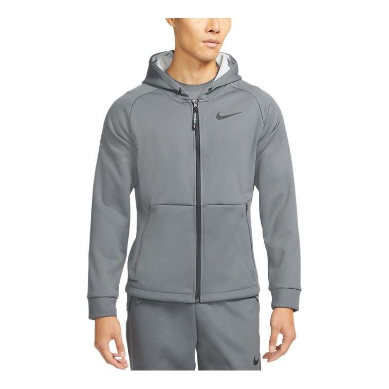 Nike logo zipped hooded jacket 'Grey' DD2125-068