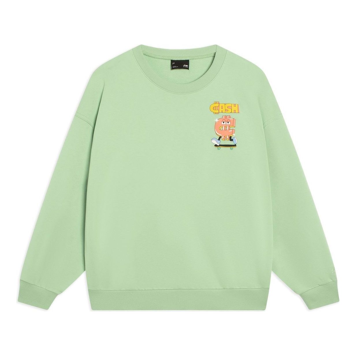 Li-Ning Skateboarding Cartoon Graphic Sweatshirt 'Light Green' AWDT163-4