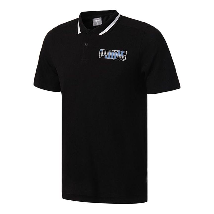 PUMA Regular Fit Short Sleeve Outdoor Polo Shirt 'Black' 855989-51