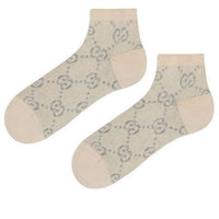 (WMNS) Gucci GG Lam Socks 'Ivory Light Grey' 631451-3GF79-9263