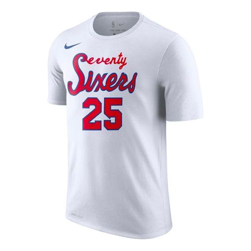 Nike Philadelphia 76 DRI-FITNBA Quick Dry Short Sleeve White AT2400-102