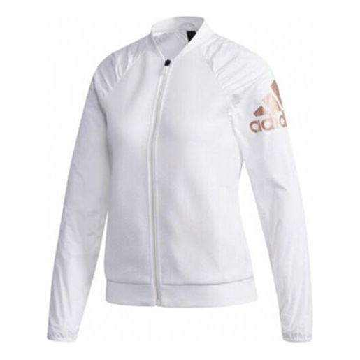 (WMNS) adidas Logo Printing Casual Sports Jacket White DN3167