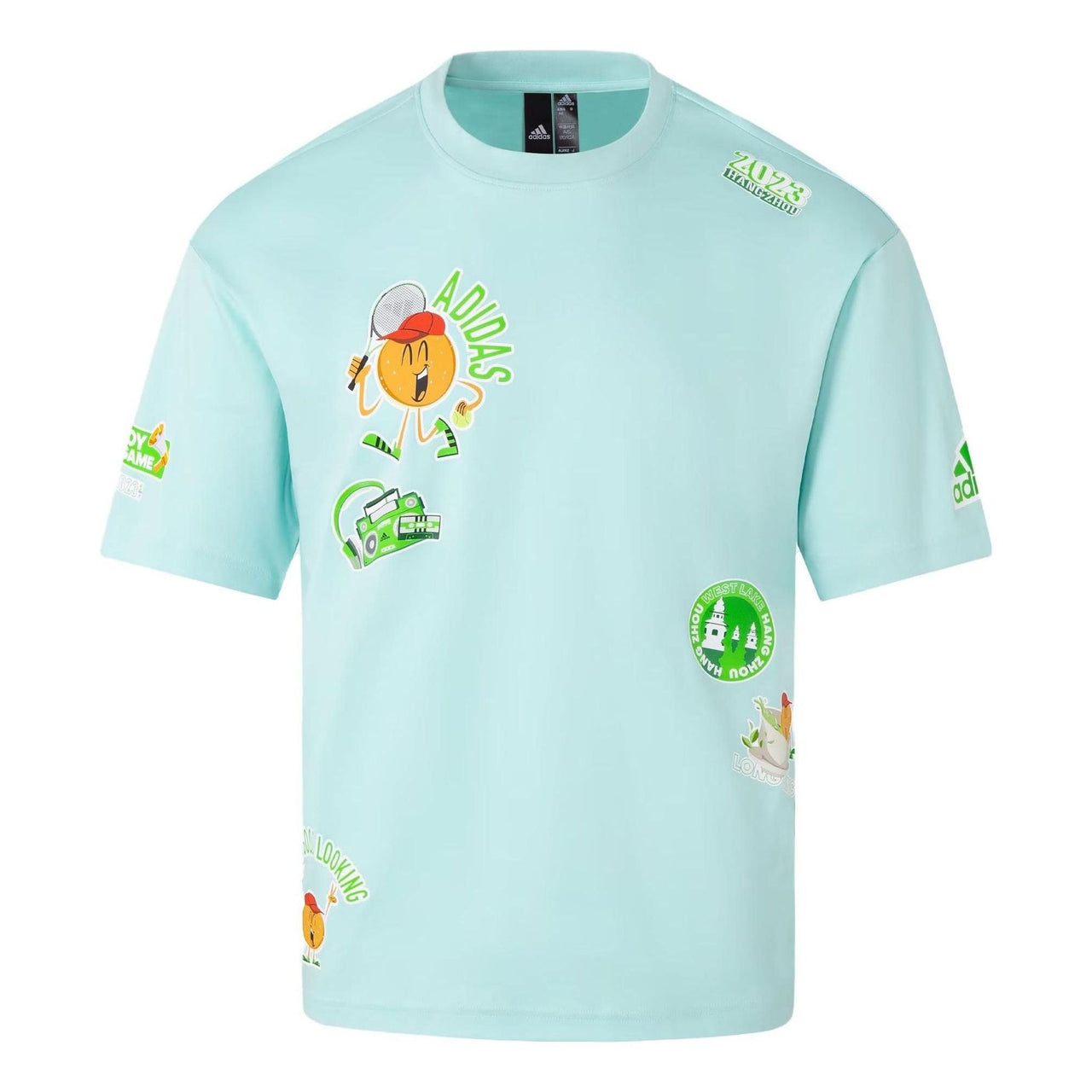 adidas Hangzhou Wuyibing Collab T-Shirt 'Teal' JE0951