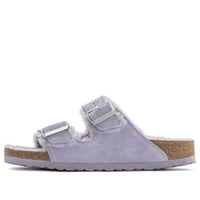 (WMNS) Birkenstock Arizona Shearling Suede Leather Narrow Fit 'Purple Fog' 1023256