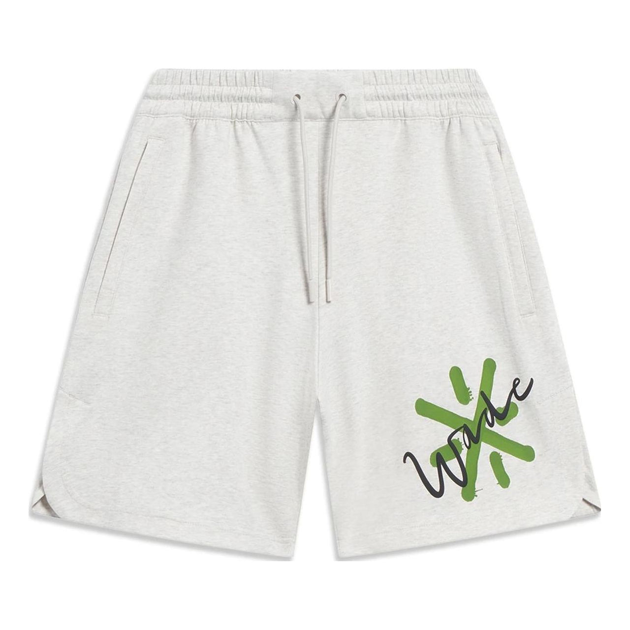 Li-Ning x Salventius Way Of Wade Graphic Shorts 'Light Grey' AKST323-2