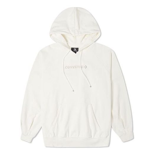 (WMNS) Converse Loose Knit Hoodie Creamy White 10023945-A02