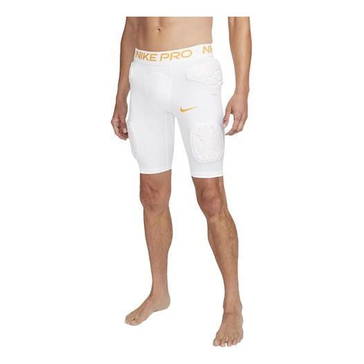 Men's Nike Pro HyperStrong Alphabet Waist Logo Printing Slim Fit Shorts White CW3890-100