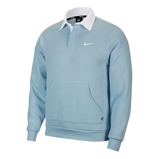 Nike SB Skateboard Fleece Skate Top 'Lt Armory Blue White' CN5675-440