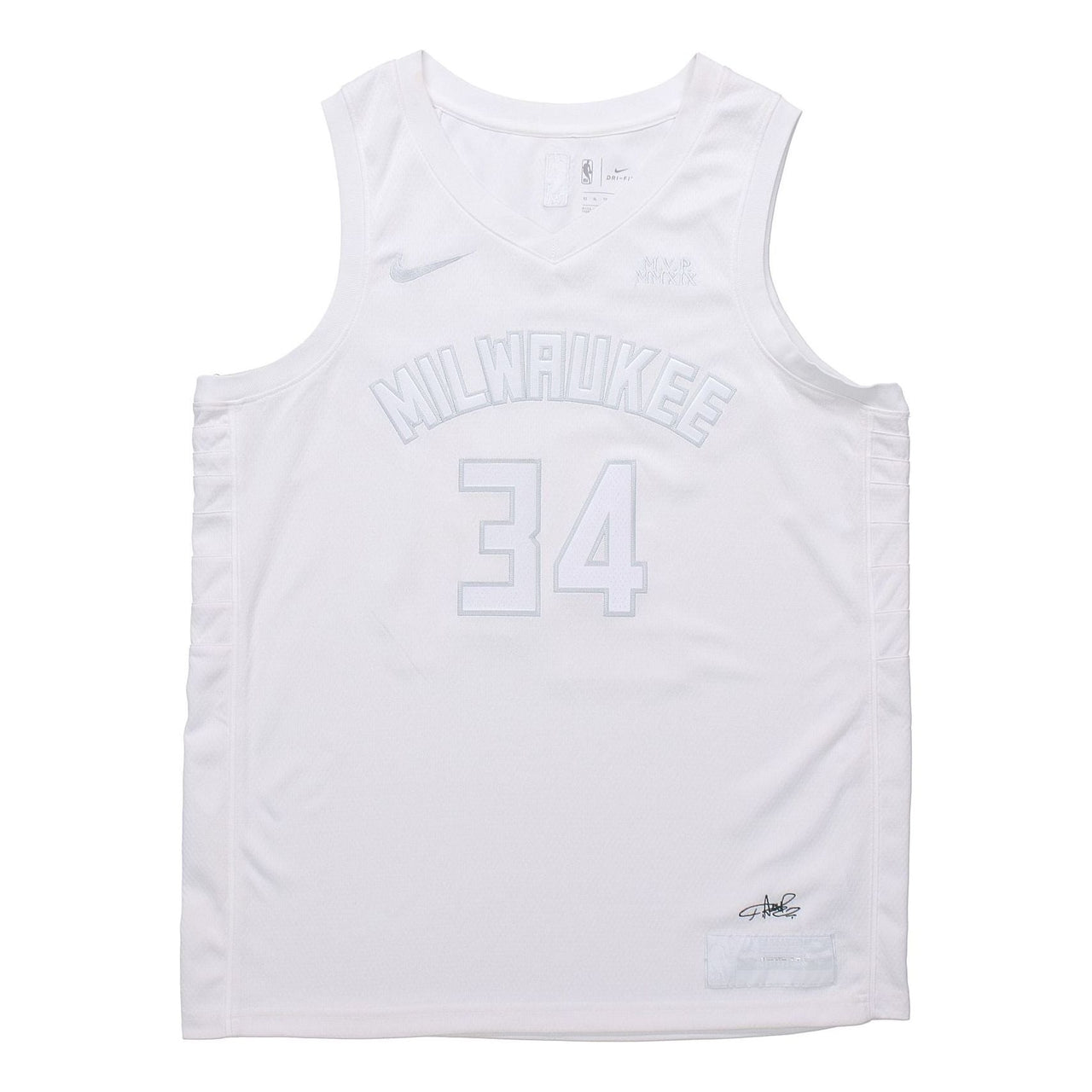 Nike NBA SW20 Milwaukee Bucks MVP 34 ANTETOKOUNMPO G Swingman Jersey White CT4209-100