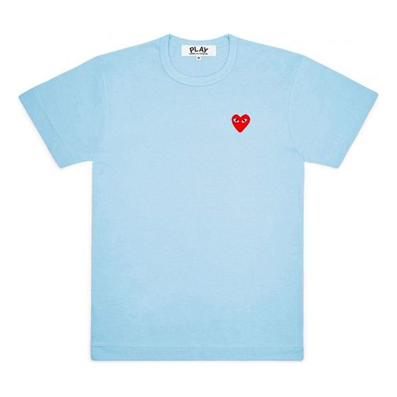 COMME des GARCONS PLAY Kawakubo Rei Red Love Embroidered Blue AZ-T272-051-1