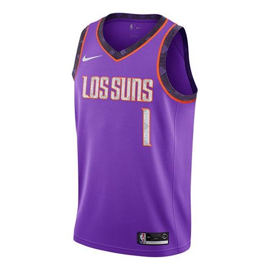 Nike NBA Retro Basketball Jersey/Vest SW Fan Edition 18-19 Season Phoenix Suns Devin Booker 1 Purple AJ4638-561