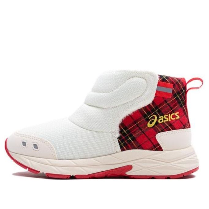 (GS) ASICS Winter Warm Boots 'White Red' 1014A318-200