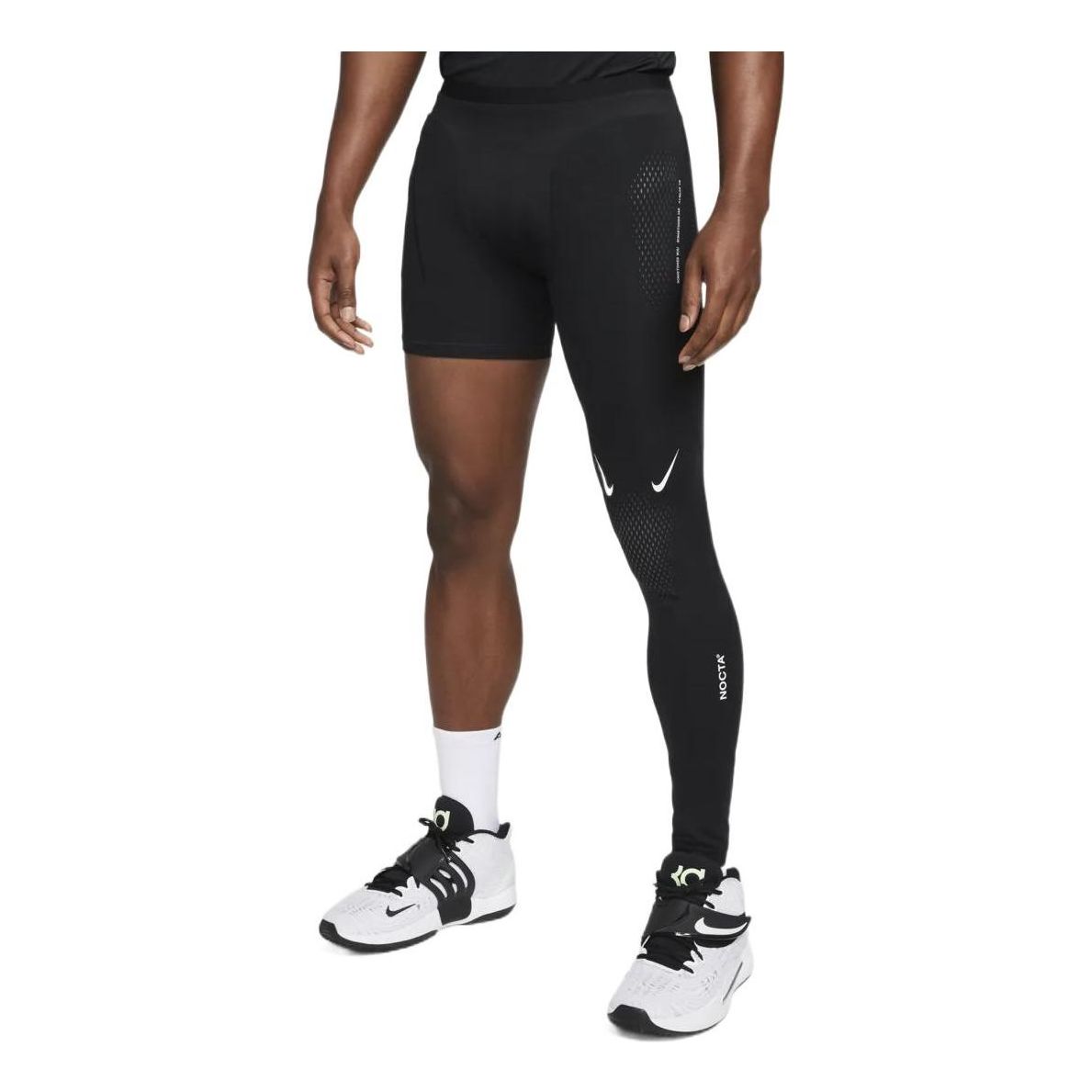 Nike x NOCTA Drake Basketball Single Leg Tights Left 'Black' DN0005-010