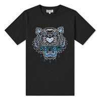 Men's KENZO Tiger Printing Short Sleeve Black FA65TS0204YA-99