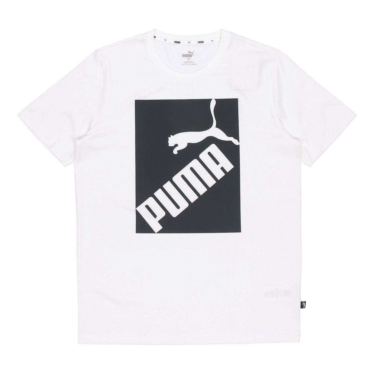 PUMA Logo Printed Short Sleeve TEE White 583837-02