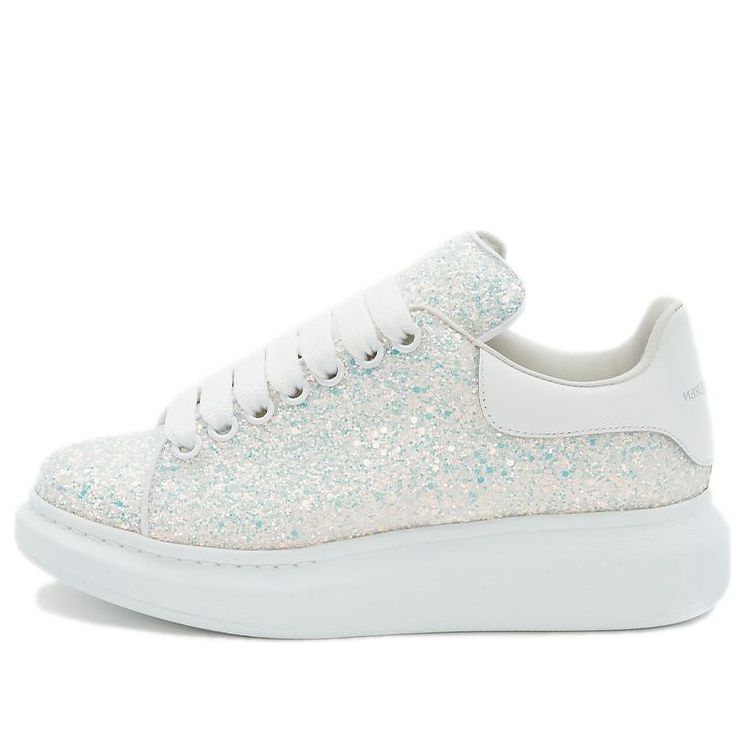 (WMNS) Alexander McQueen Oversized Glitter Sneaker 'Silver' 558944W4SA18316