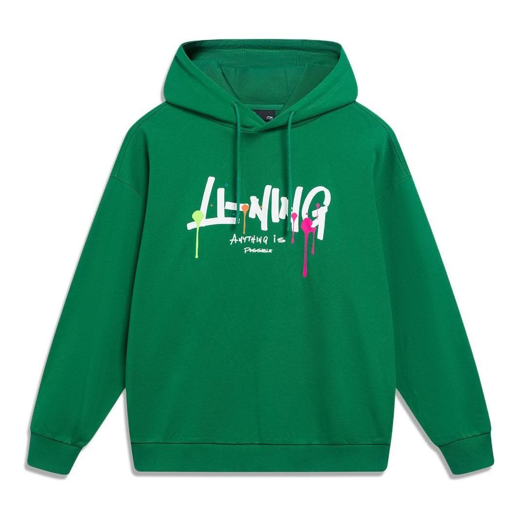 Li-Ning Anything Is Possible Graphic Hoodie 'Green' AWDT559-3