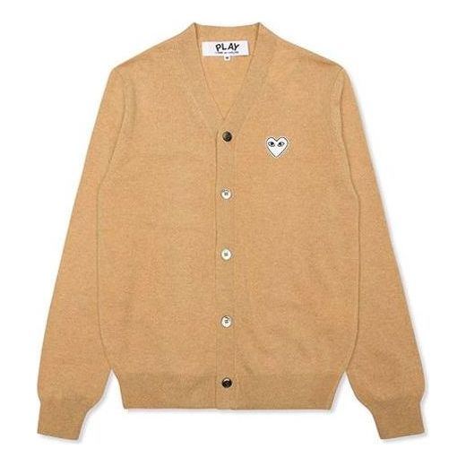 COMME des GARCONS PLAY Cardigan White Heart 'Camel' AZ-N066-051-2
