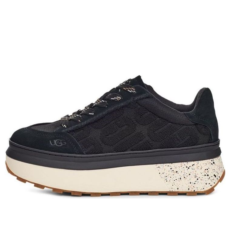 (WMNS) UGG Marin Lace Logo Sneaker 'Black' 1125025-BLK