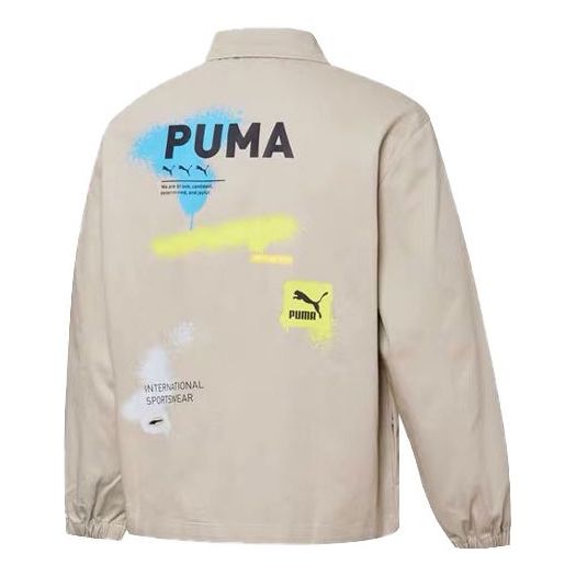 PUMA Logo Printing Loose Woven lapel Jacket 536089-64