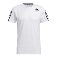 adidas Aero3s Tee Pb Casual Running Sports Short Sleeve White GQ2164