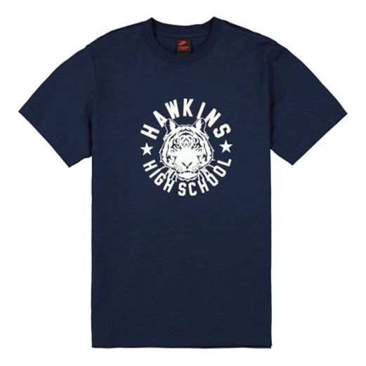 Nike x Stranger Things Tee Crossover Short Sleeve US Edition Navy Blue CK2342-419