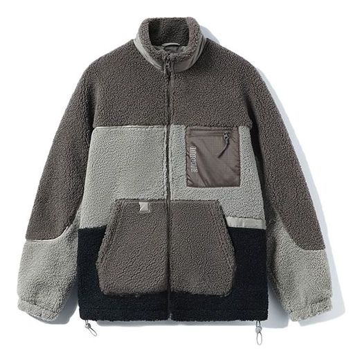 Li-Ning BadFive Logo Color Block Polar Fleece Jacket 'Grey' AFDR703-5