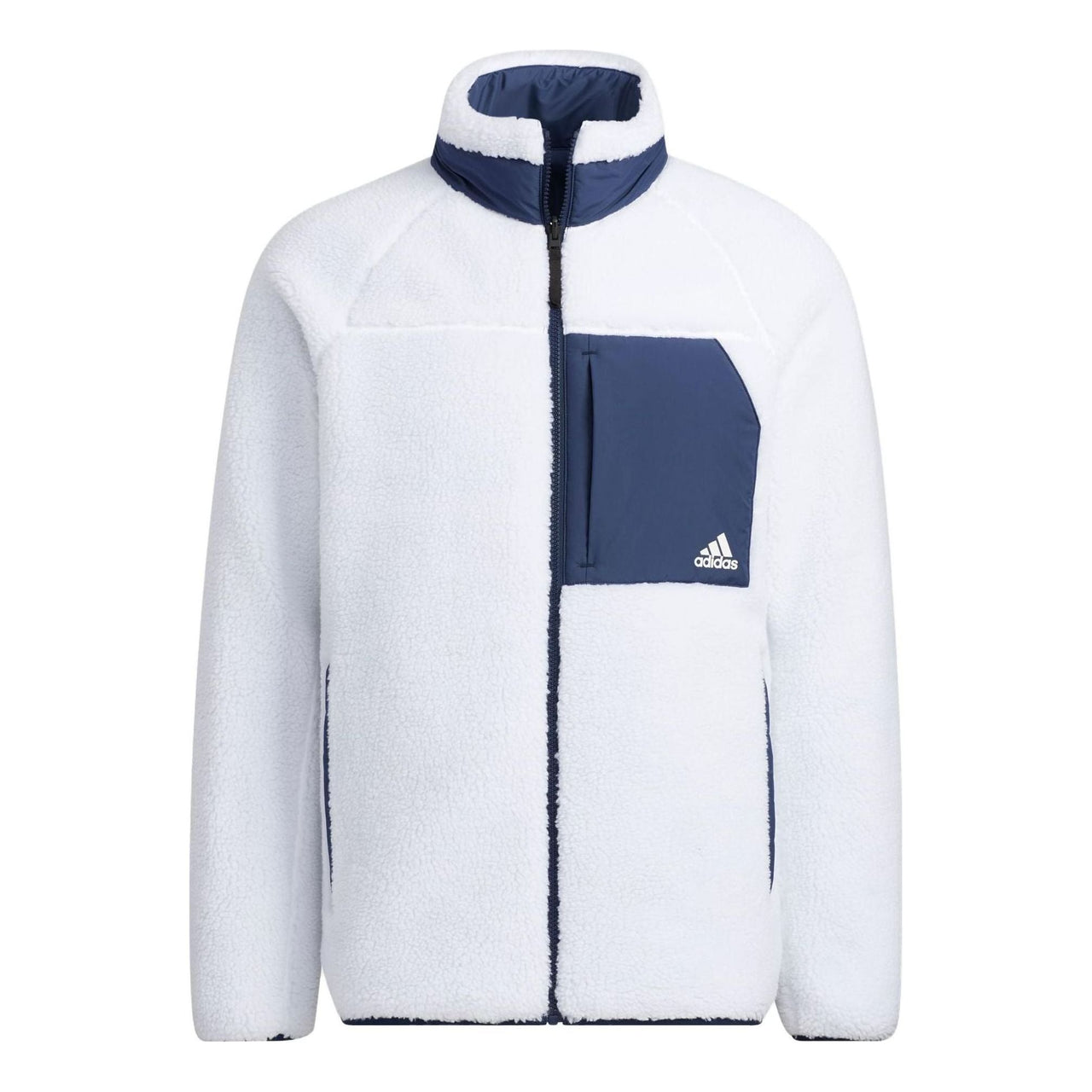 adidas Originals Midnight Fleece Sherpa Reversible Jacket 'White Navy' H23092