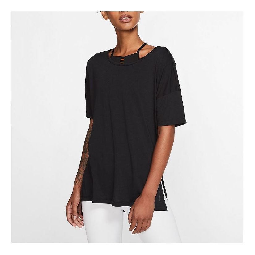 (WMNS) Nike AS W NK Dry LAYER SS Top Black CJ9327-010
