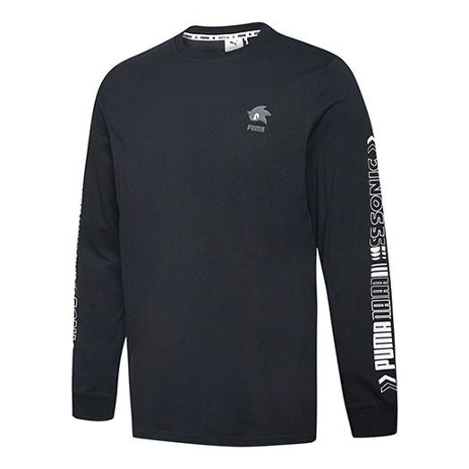 PUMA x SEGA Long Sleeve Tee 'Black White Grey' 598105-01